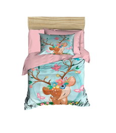 L'essentiel linge de maison Juego Funda Nórdica Bebé PH189 100x150cm Algodón y Microsatén 140 hilos Estampado 3D